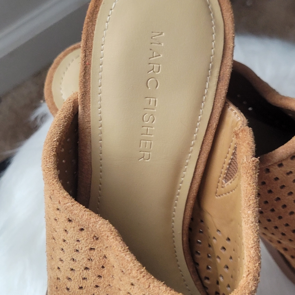 Marc Fisher Camel Color Mules. Size 8 - image 2